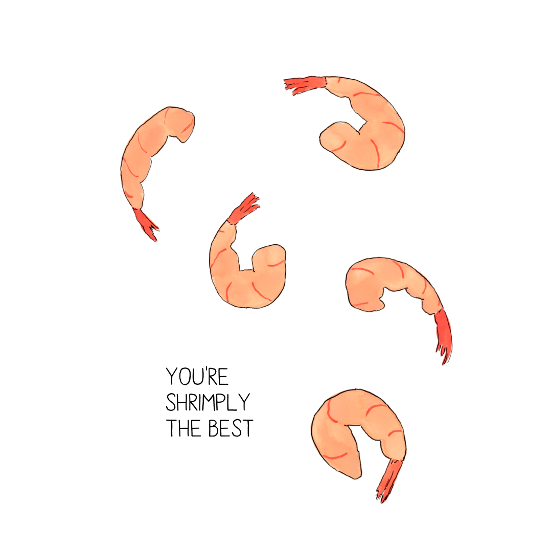 'You're Shrimply the Best' Greeting Card