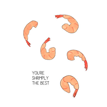 'You're Shrimply the Best' Greeting Card