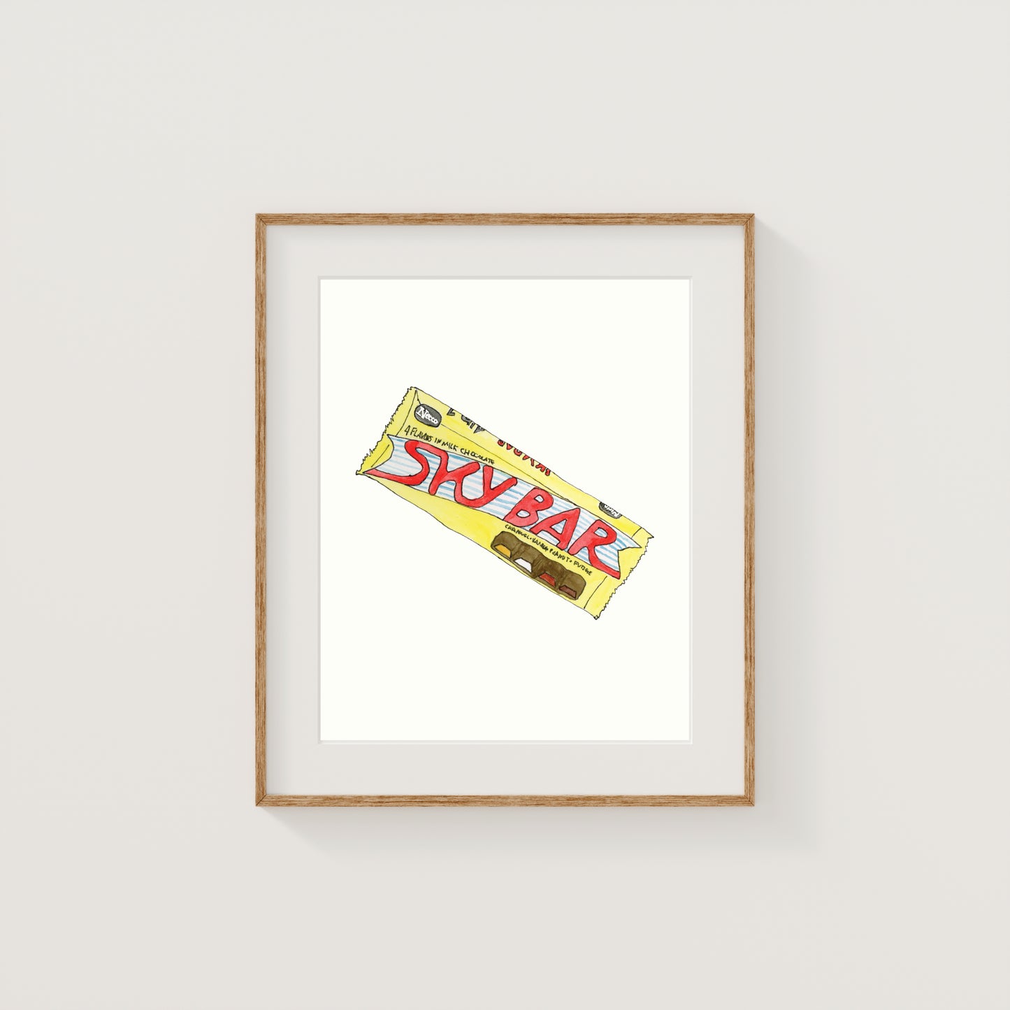 Individual New England Foods Mini Art Prints | Watercolor and Ink