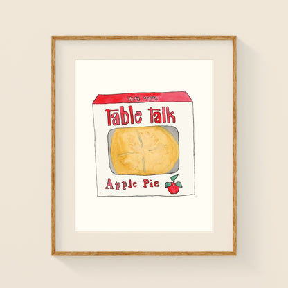 Table Talk Apple Pie | New England Food | Watercolor and Ink