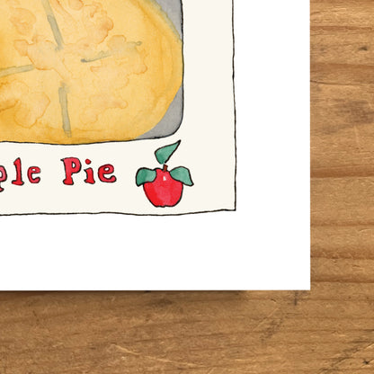 Table Talk Apple Pie | New England Food | Watercolor and Ink