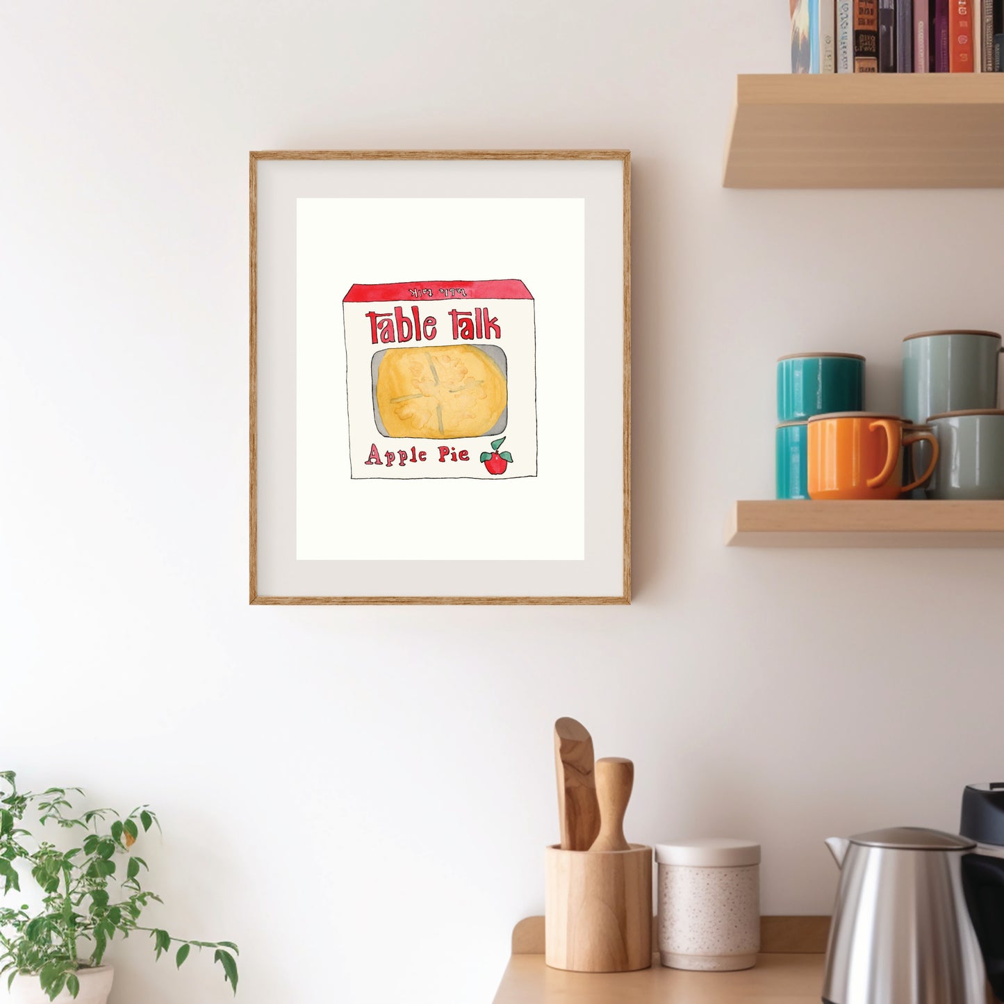 Table Talk Apple Pie | New England Food | Watercolor and Ink