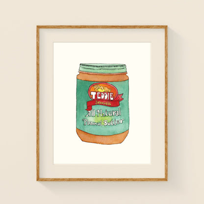 Teddie's Peanut Butter | New England Food | Watercolor and Ink