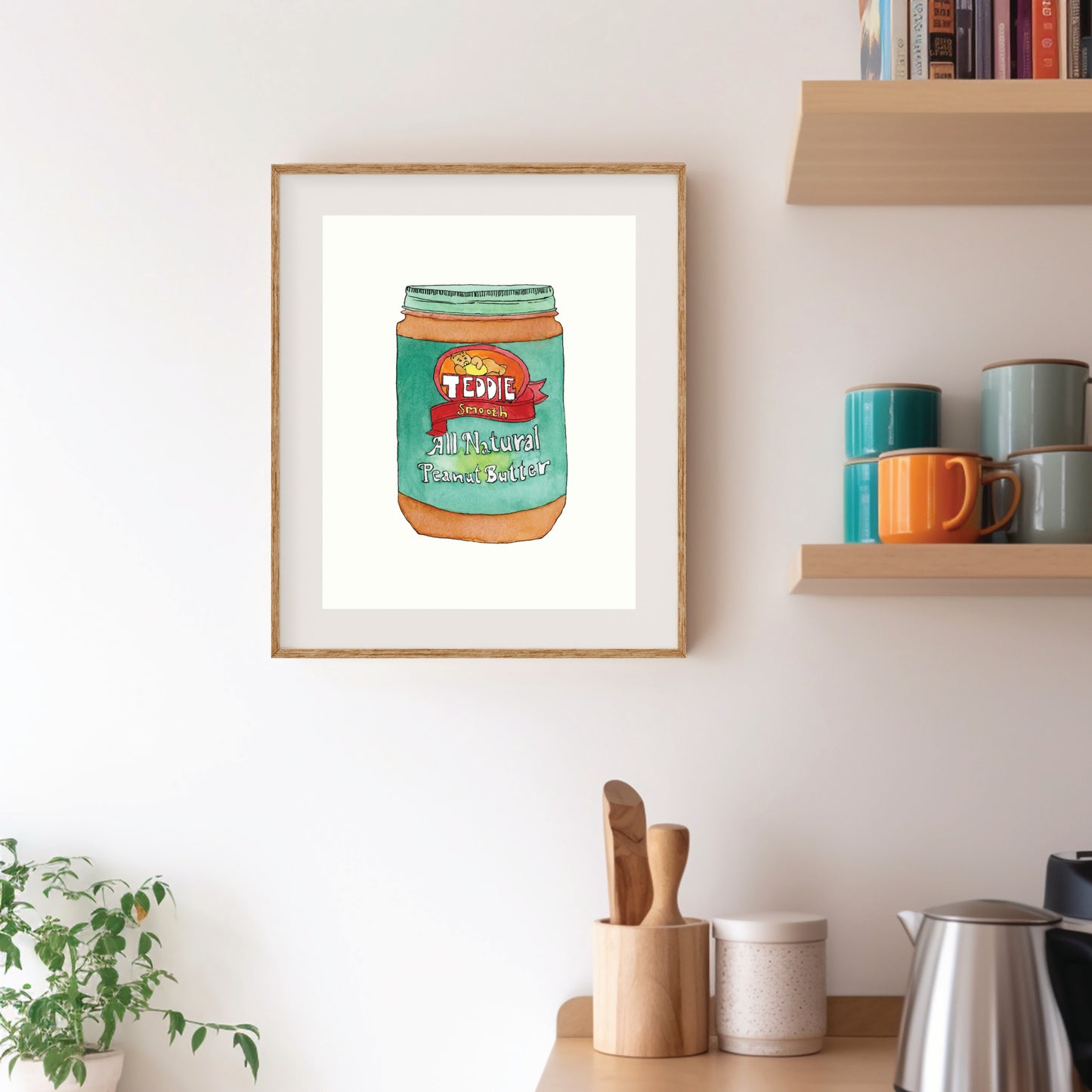 Teddie's Peanut Butter | New England Food | Watercolor and Ink