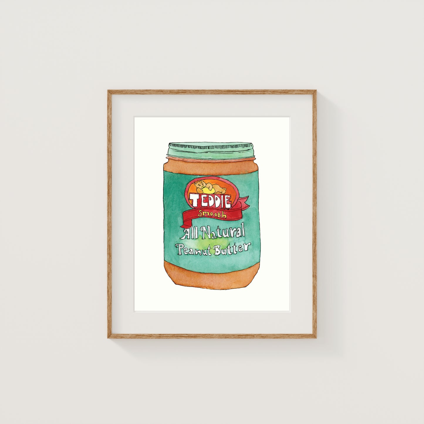 Individual New England Foods Mini Art Prints | Watercolor and Ink