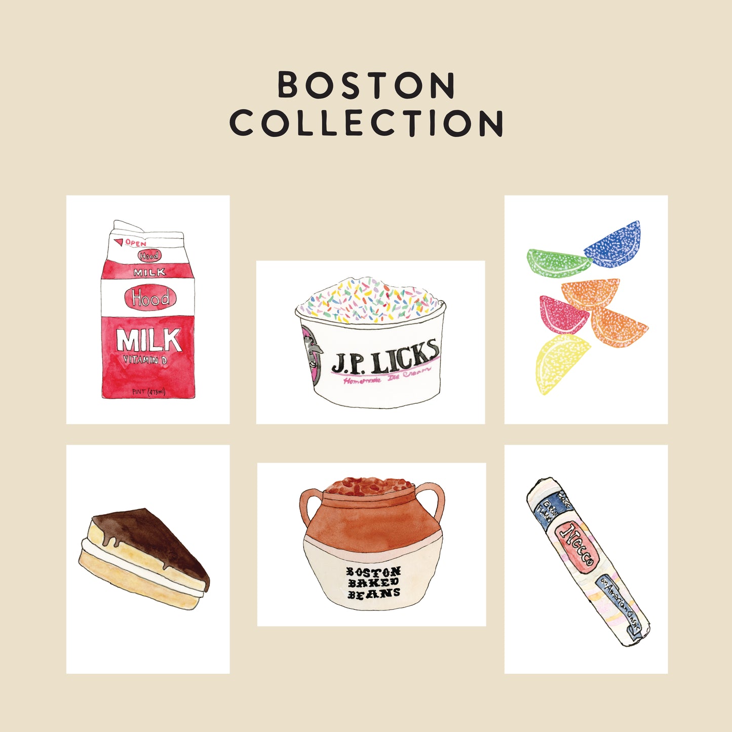 Tiny Prints - New England Foods Edition - Pack of 6