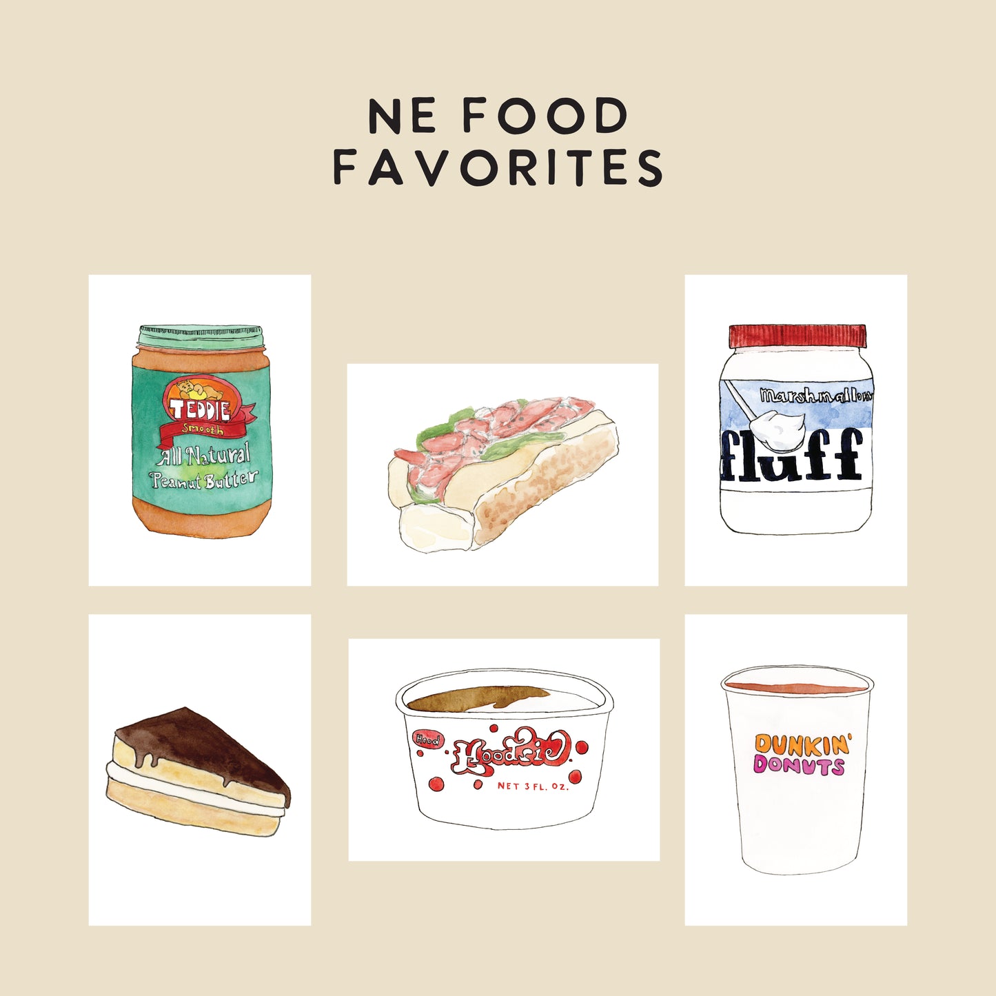 Tiny Prints - New England Foods Edition - Pack of 6