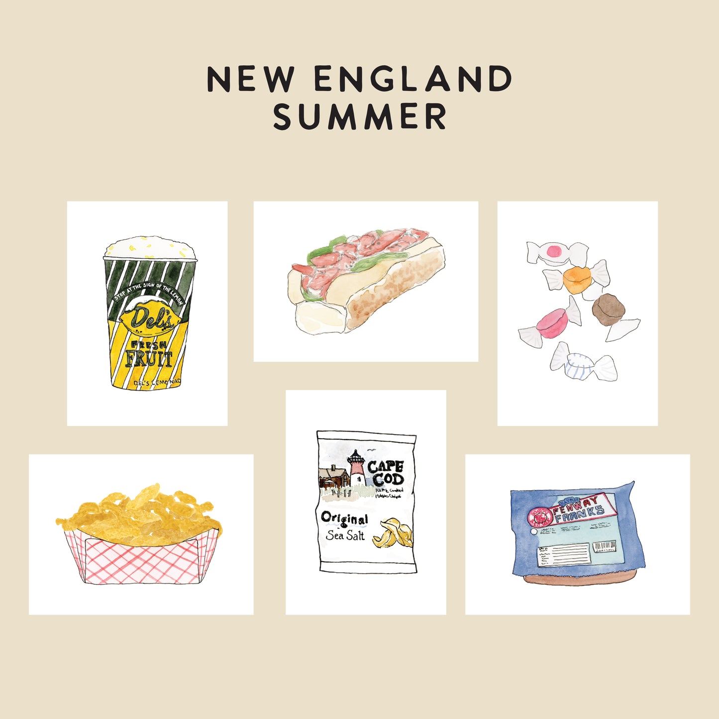 Tiny Prints - New England Foods Edition - Pack of 6
