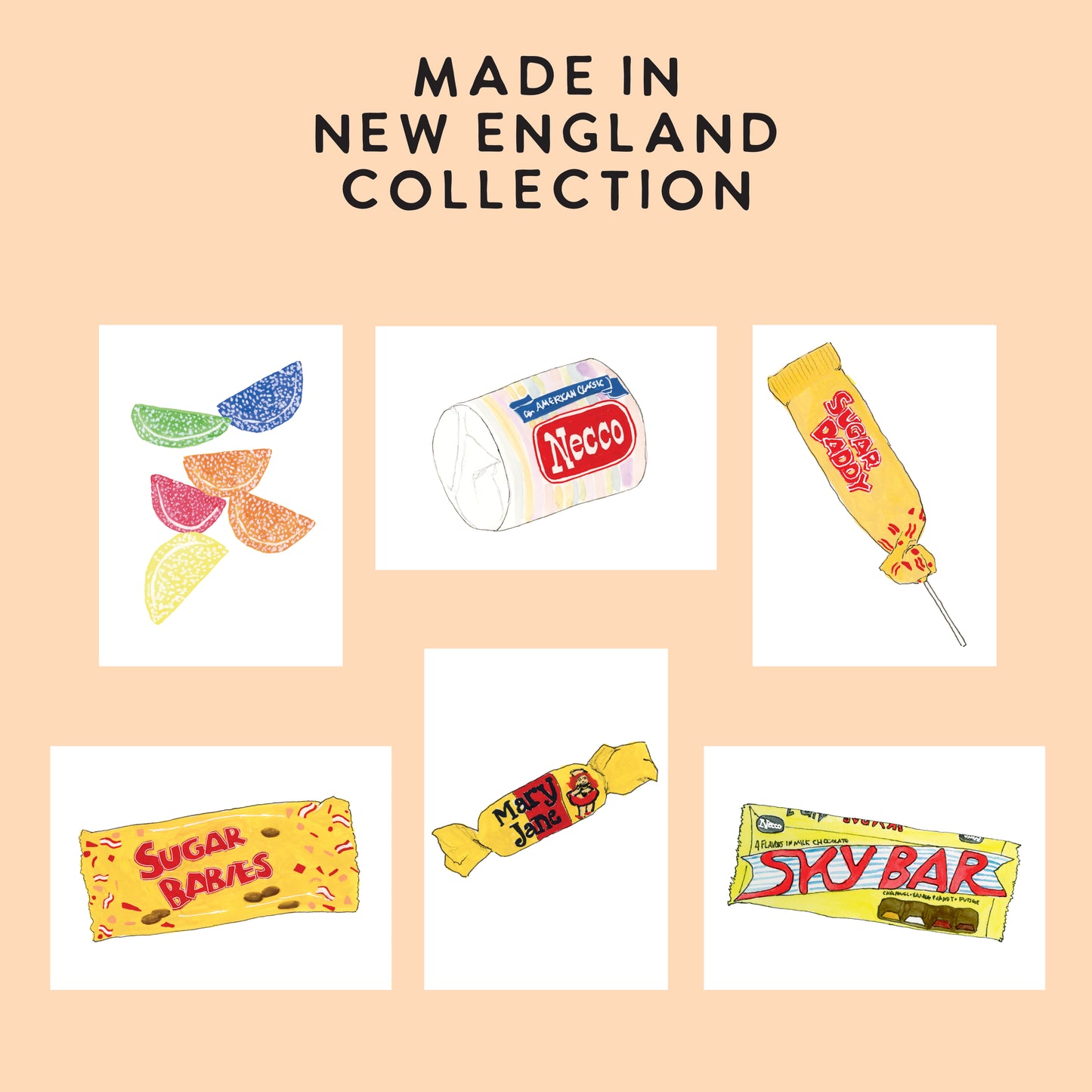 Tiny Prints - Retro Candy Edition - Pack of 6