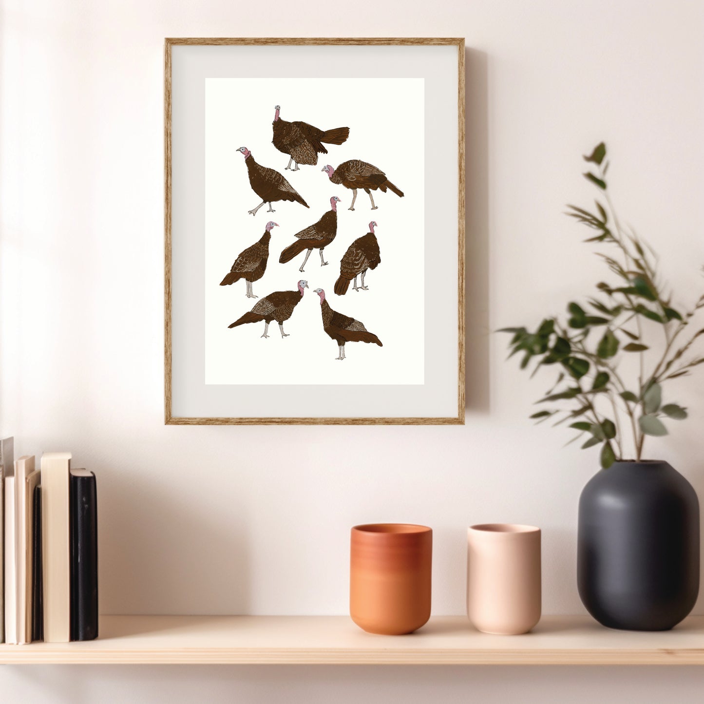 Turkey Trot | New England | Gouache and Ink