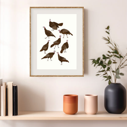 Turkey Trot | New England | Gouache and Ink