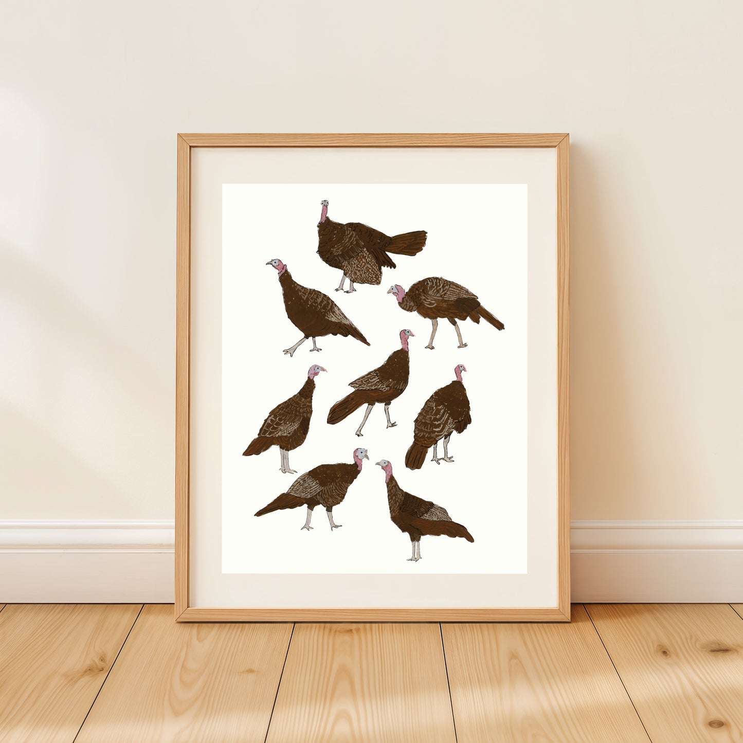 Turkey Trot | New England | Gouache and Ink