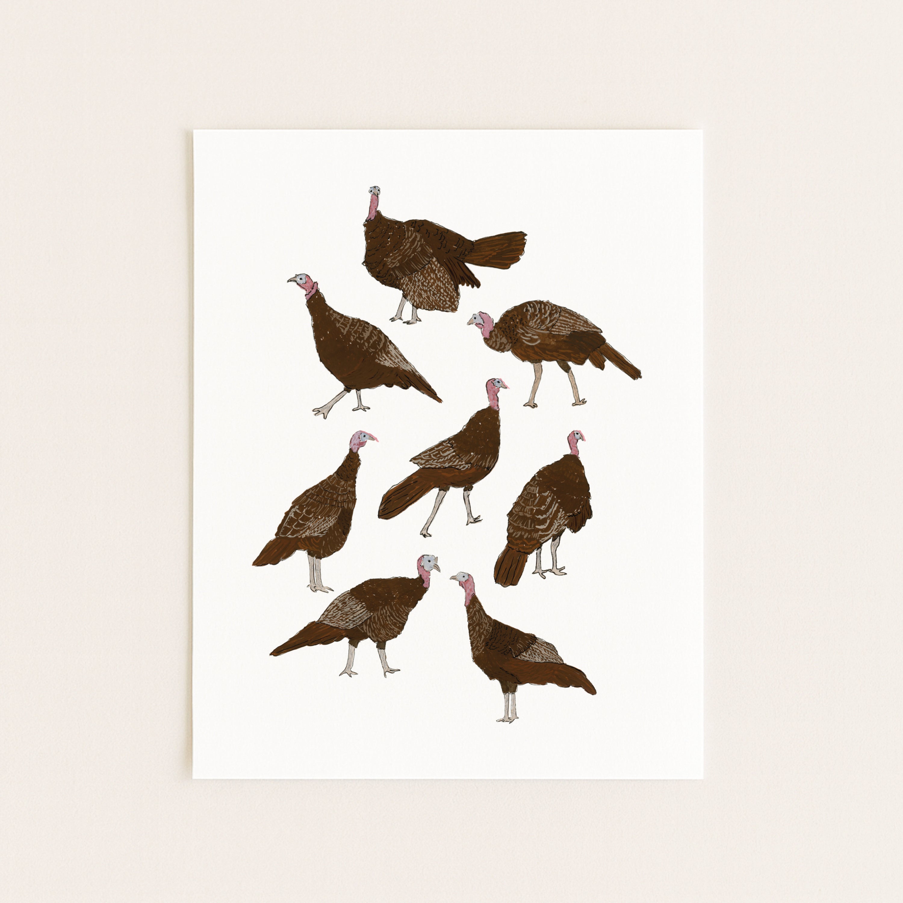 Turkey Trot | New England | Gouache and Ink – Sarah Wormann Art