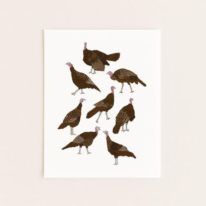 Turkey Trot | New England | Gouache and Ink