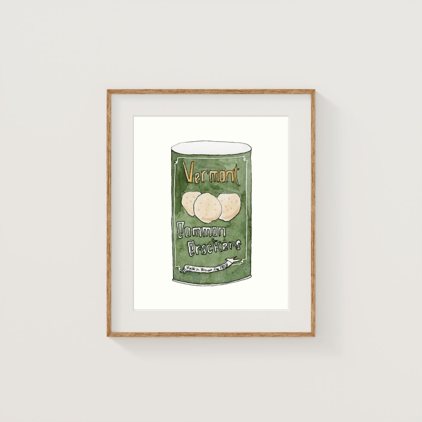 Individual New England Foods Mini Art Prints | Watercolor and Ink