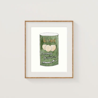 Individual New England Foods Mini Art Prints | Watercolor and Ink