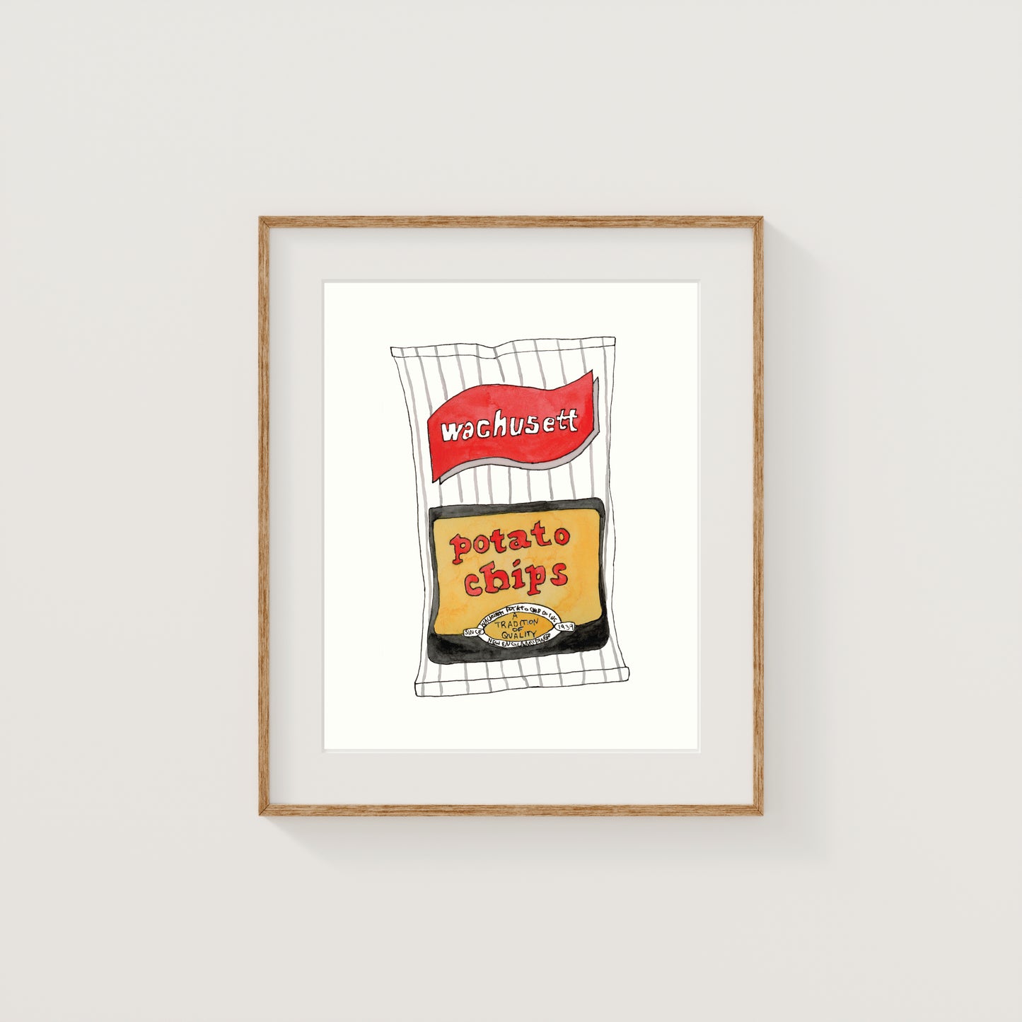 Individual New England Foods Mini Art Prints | Watercolor and Ink
