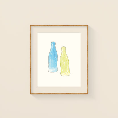 Mini Prints - Retro Candy | Gouache and Ink