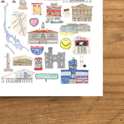 Worcester Icons Greeting Card